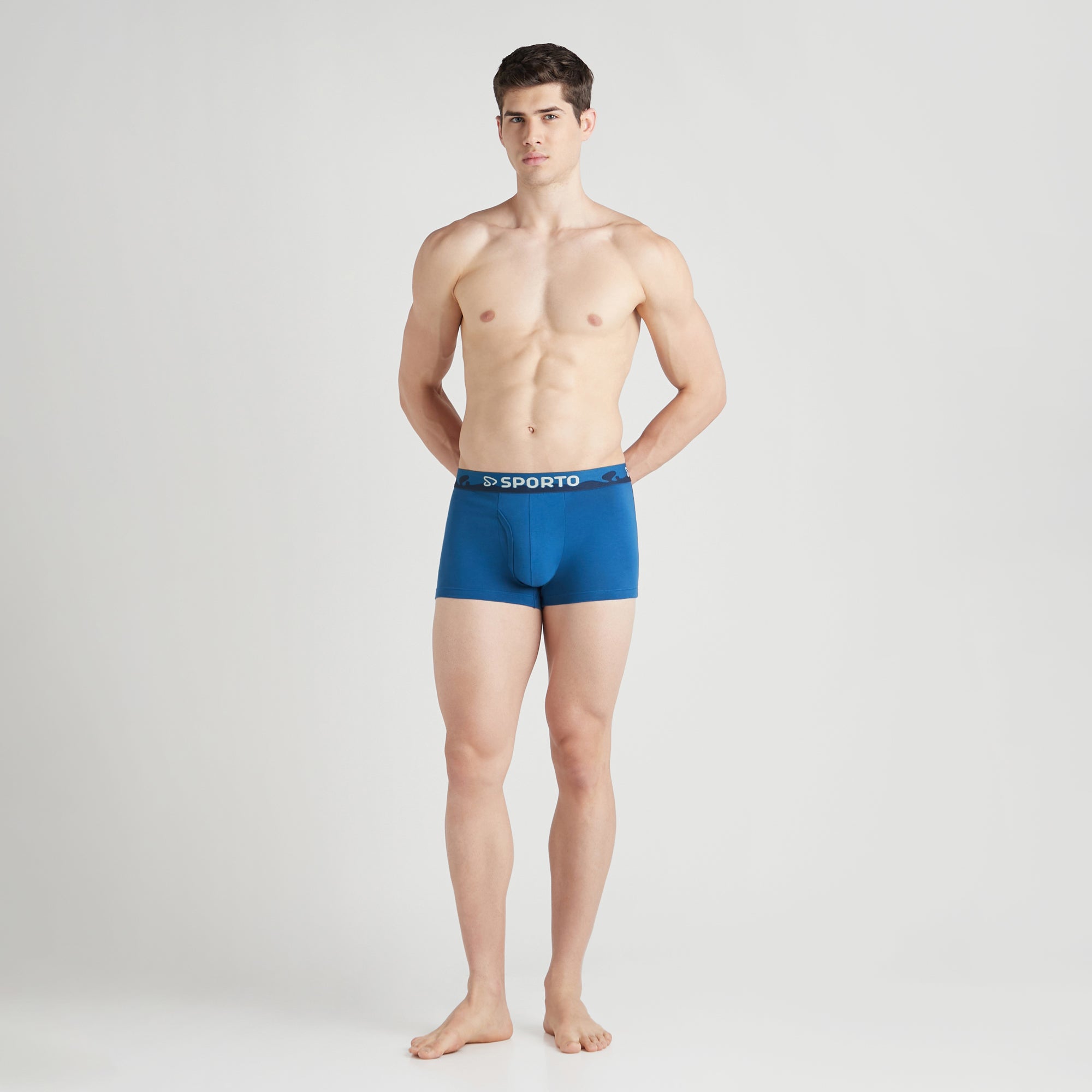 Sporto Shapelock Men's Square Trunks (Pack Of 2)