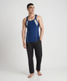 Sporto Men's  Cotton  Gym Vest with Side Contrast  Panel Multicolour Pack of 3