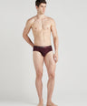 Sporto Metal Brief for Men | Cotton Spandex Mid-Rise Brief with Soft Shiny Waistband | Pack of 4 (Deep Green, Wine, Teal & Charcoal)