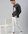 Sporto Marvel Printed Sweatshirt for Men | Black