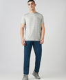 Instacool Printed Round Neck Tee - Grey