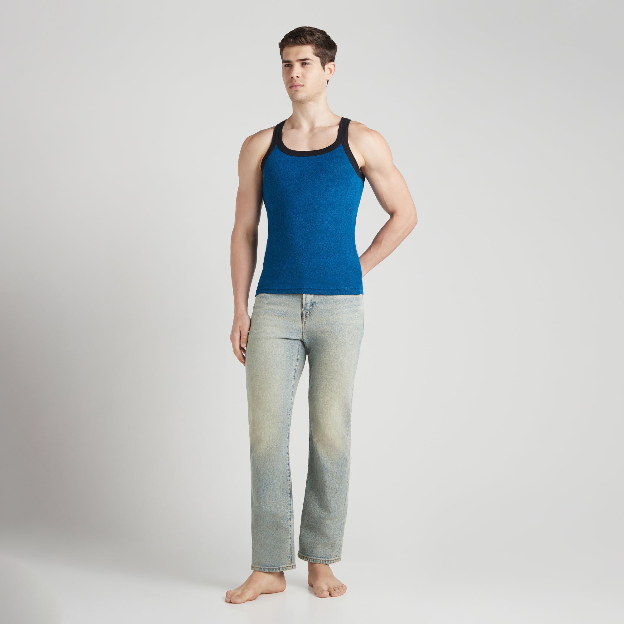 Men's Solid Gym Vest - Pack of 2
