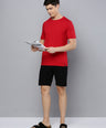 Sporto Men's Fluid Cotton Round Neck T-shirt - Tango Red