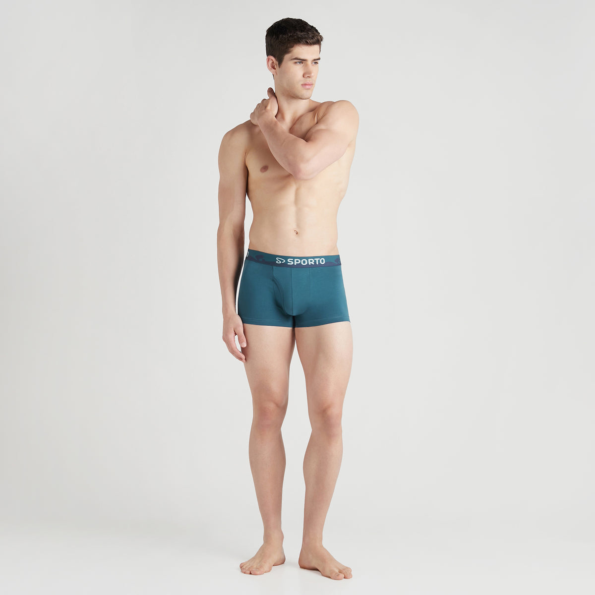 Sporto Men's Cotton Square Trunks - Patrol Blue