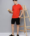 Sporto Men's Fluid Cotton Round Neck T-shirt - Flame