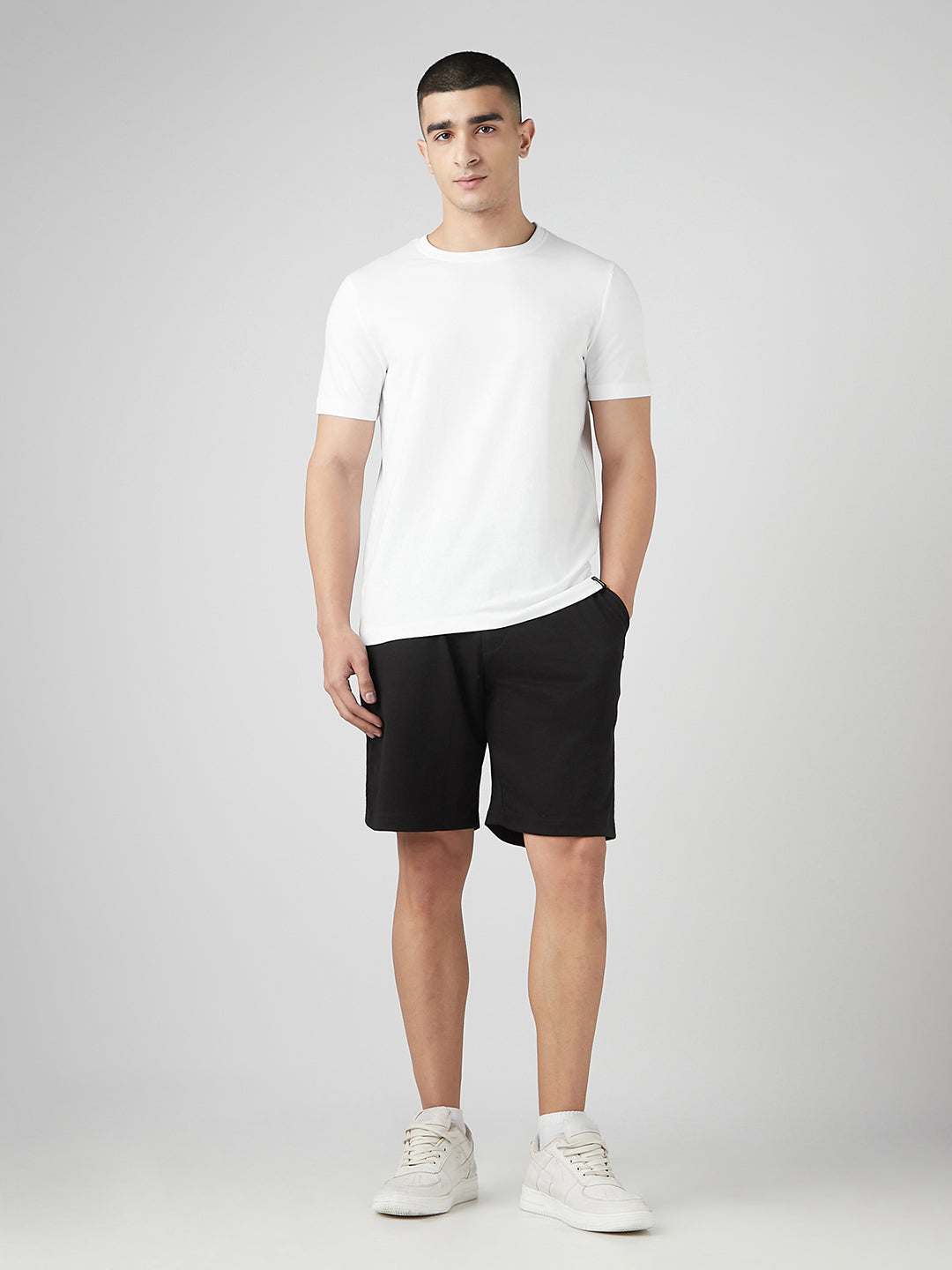 Sporto Men's Fluyid Cotton Round Neck T-shirt - White