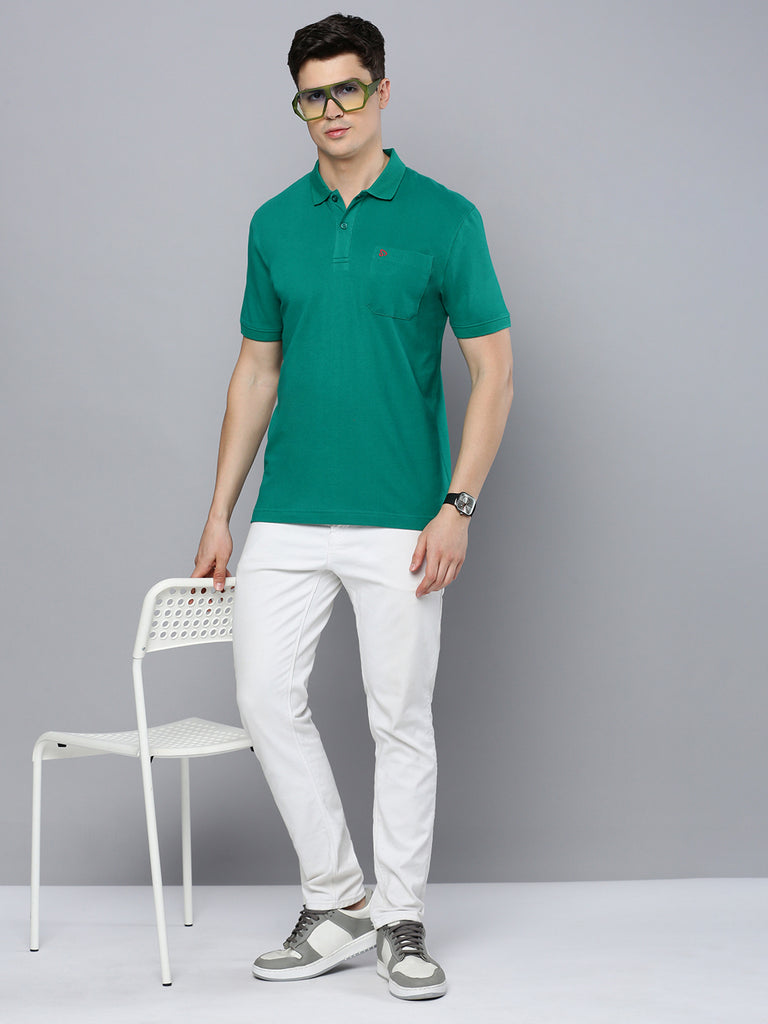 Sporto Men's Polo T-shirt With Pocket - Eden Green