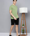 Sporto Men's Fluid Cotton Round Neck T-shirt - Parish Green