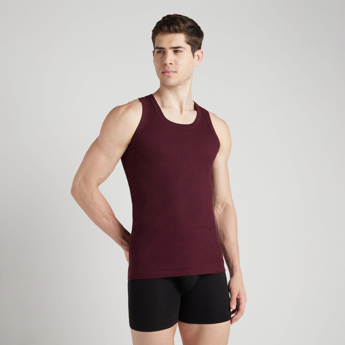 Men's Solid Gym Vests - Pack of 2