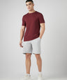 Sporto Men's Fluyid Cotton Round Neck T-shirt - Ruby Red