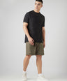 Instacool Printed Jersey Tee with Side Mesh - Black