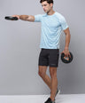 Sporto Men's Instacool Printed Jersey Tee - Light Blue