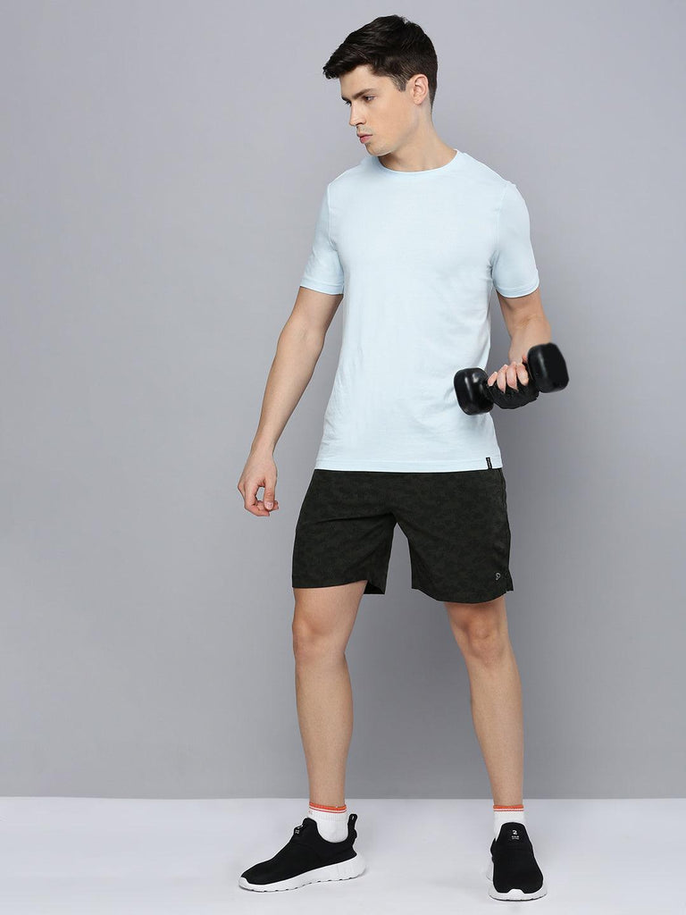 Sporto Men's Techno Printed Dry Fit Bermuda Short - Olive