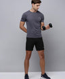 Sporto Men's Insta cool Solid Jersey tee - Charcoal