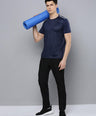 Sporto Men's Insta cool Printed Round Neck Tee - Navy