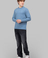 Sporto Men's Hexaknit Fullsleeve  Winterblue T-shirts