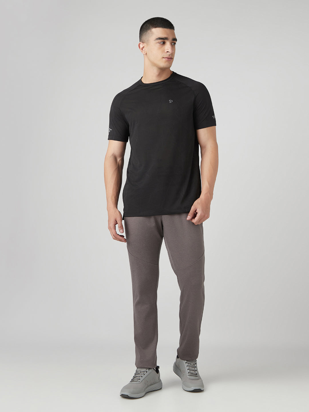 Instacool Printed Jersey Tee - Black