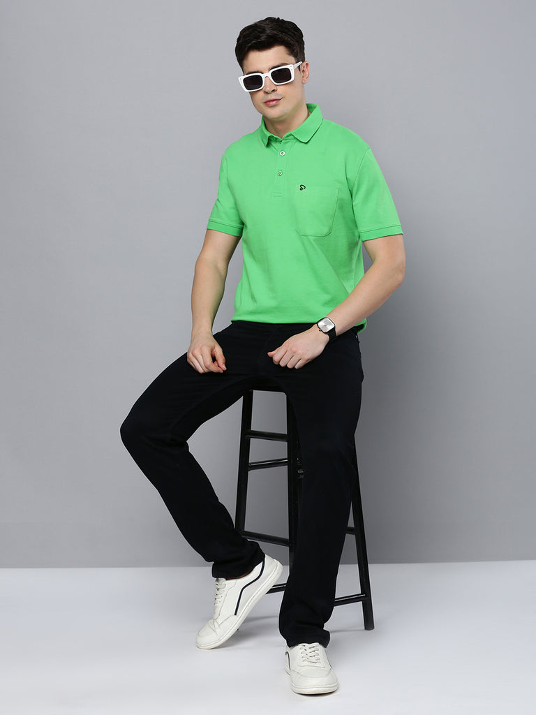 Sporto Men's Polo T-shirt With Pocket - Tender Green
