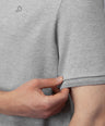 Sporto Men's Anti Wrinkle Popcorn Solid Grey Milange Polo  T-shirt
