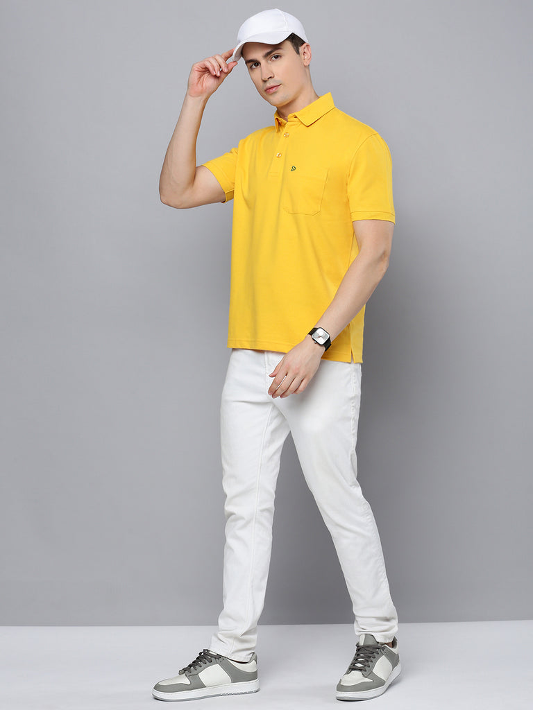 Sporto Men's Polo T-shirt With Pocket - Golden Yellow