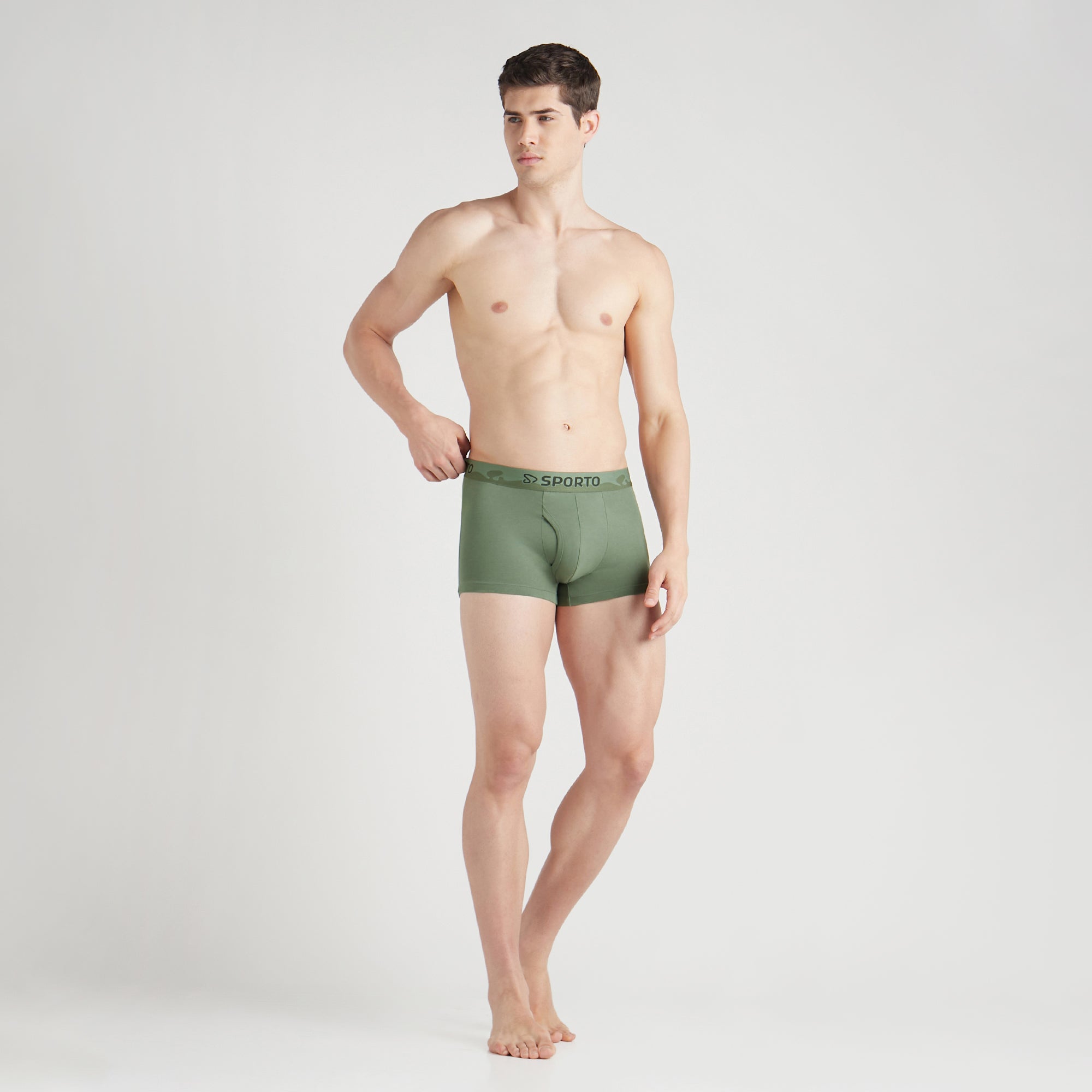 Sporto Shapelock Men's Square Trunks (Pack Of 2)