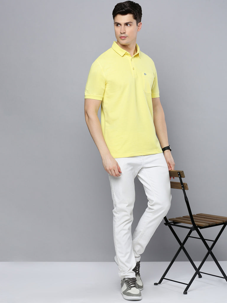 Sporto Men's Polo T-shirt With Pocket - Yellow