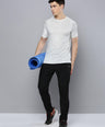 Sporto Men's Insta cool Printed Jersey Round Neck Tee - White