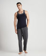 Sporto Men's  Cotton  Gym Vest with  Contrast  Panel Multicolour Pack of 2