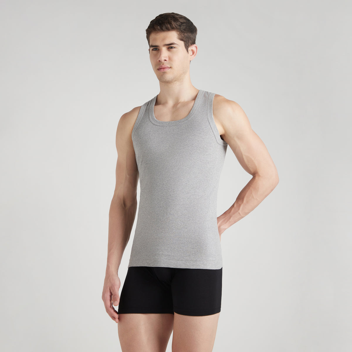 Men's Solid Gym Vests - Pack of 2