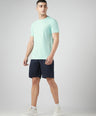 Fluyid Cotton Round Neck T-shirt - Ocean Aqua