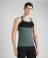 Sporto Men's  Cotton  Gym Vest with  Contrast  Panel Multicolour Pack of 3