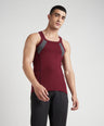 Sporto Men's  Cotton  Gym Vest with Side Contrast  Panel Multicolour Pack of 3