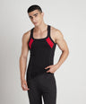 Sporto Men's  Cotton  Gym Vest with Side Contrast  Panel Multicolour Pack of 3