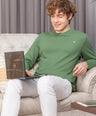 Sporto Men's Hexaknit Fullsleeve Stone Green T-shirts