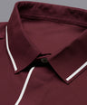 Sporto Men's Anti wrinkle and Light weight Solid  Burgundi  Polo T-shirt