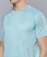Sporto Men's Insta cool Printed Jersey Round Neck Tee - Mint Green