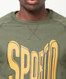 Sporto Crew Neck Printed Sweatshirt - Olive