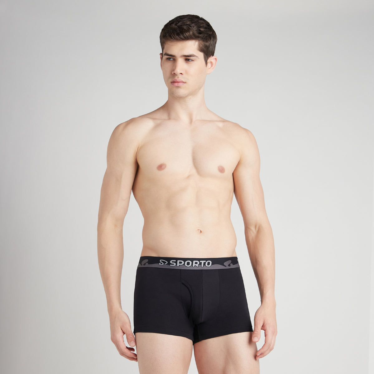 Sporto Shapelock Men's Solid Spandex Square Trunk