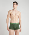 Shapelock Men's Solid Cotton Square Trunks