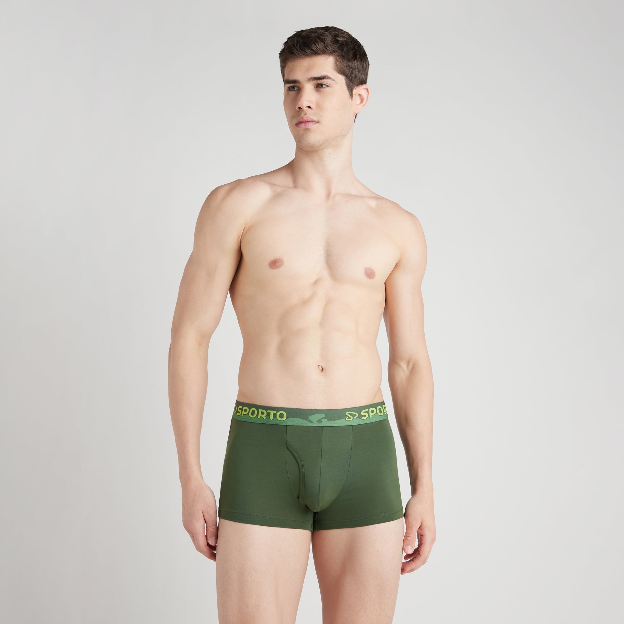 Sporto Shapelock Men's Square Trunks (Pack Of 2)