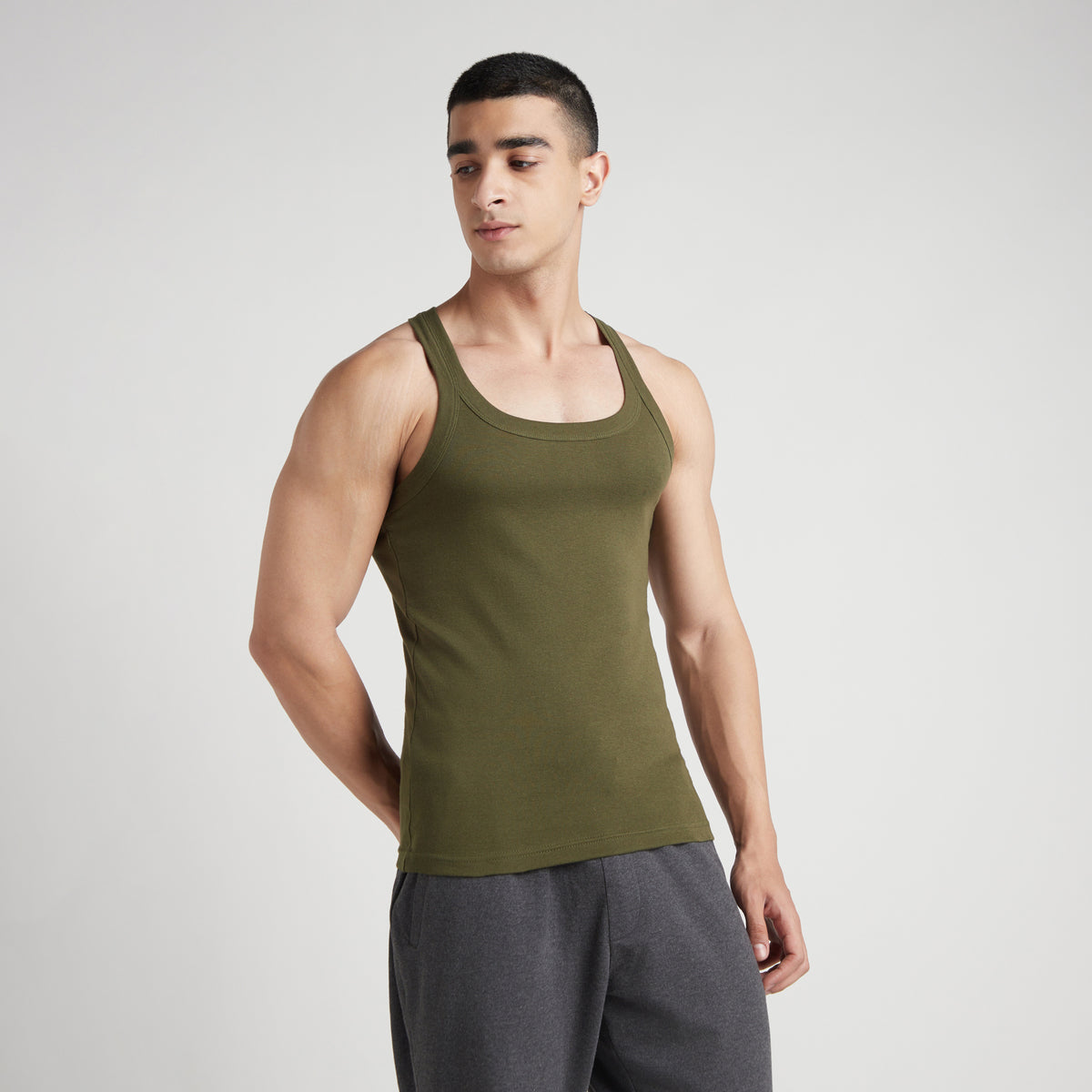 Men's Solid Gym Vests - Pack of 2