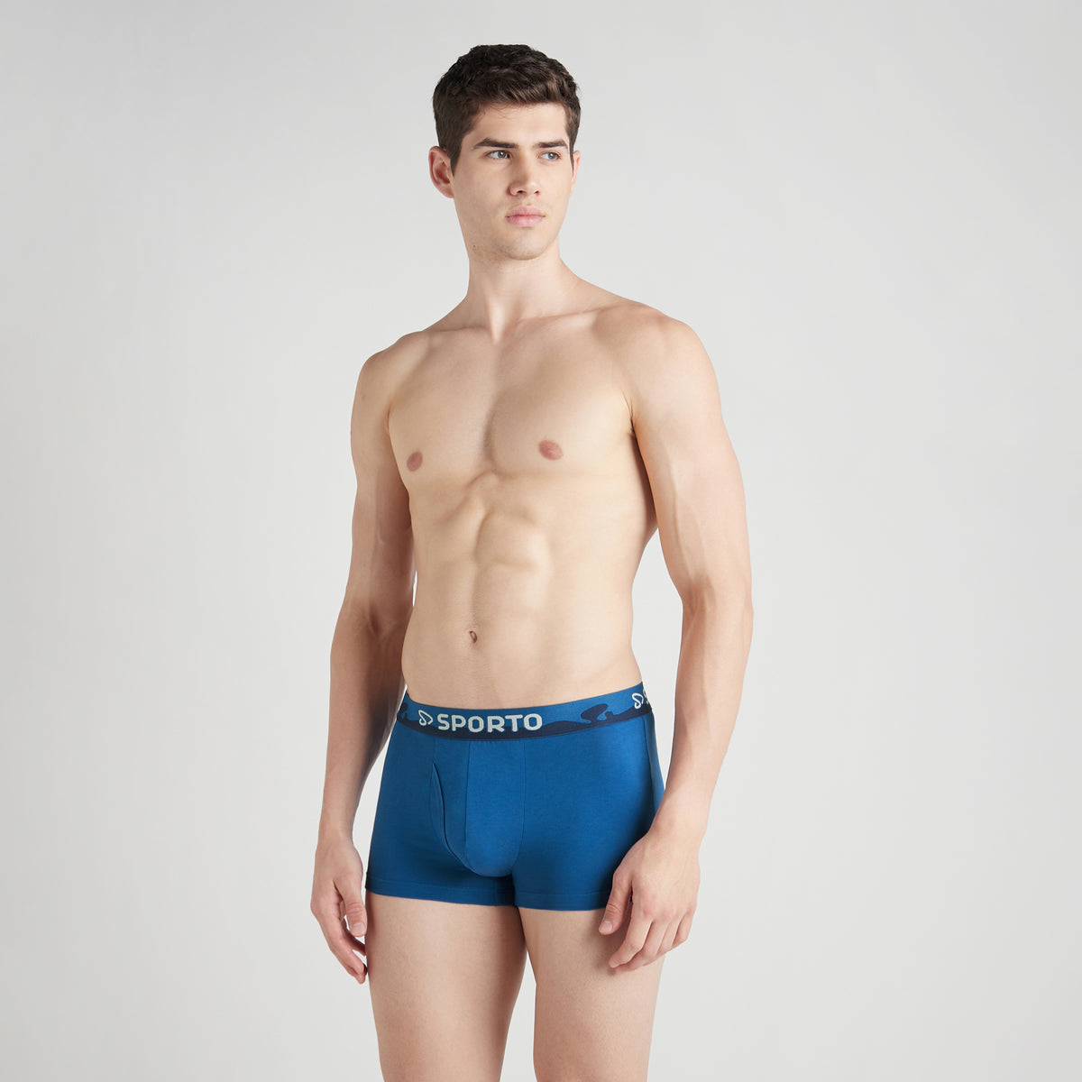 Sporto Shapelock Men's Solid Spandex Square Trunk