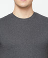 Sporto Men's Round Neck Cotton Tee Pack of - 3 (Grey + Anthra + Gray Flakes)