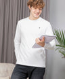 Sporto Men's Hexaknit Fullsleeve White T-shirts