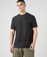 Instacool Printed Jersey Tee with Side Mesh - Black