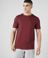 Sporto Men's Fluyid Cotton Round Neck T-shirt - Ruby Red