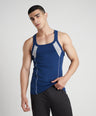 Sporto Men's  Cotton  Gym Vest with Side Contrast  Panel Multicolour Pack of 2