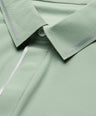 Sporto Men's Anti wrinkle and Light weight Solid  Green Polo T-shirt