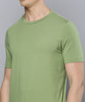 Sporto Men's Fluid Cotton Round Neck T-shirt - Parish Green