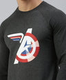 Sporto Marvel Printed Sweatshirt for Men | Black